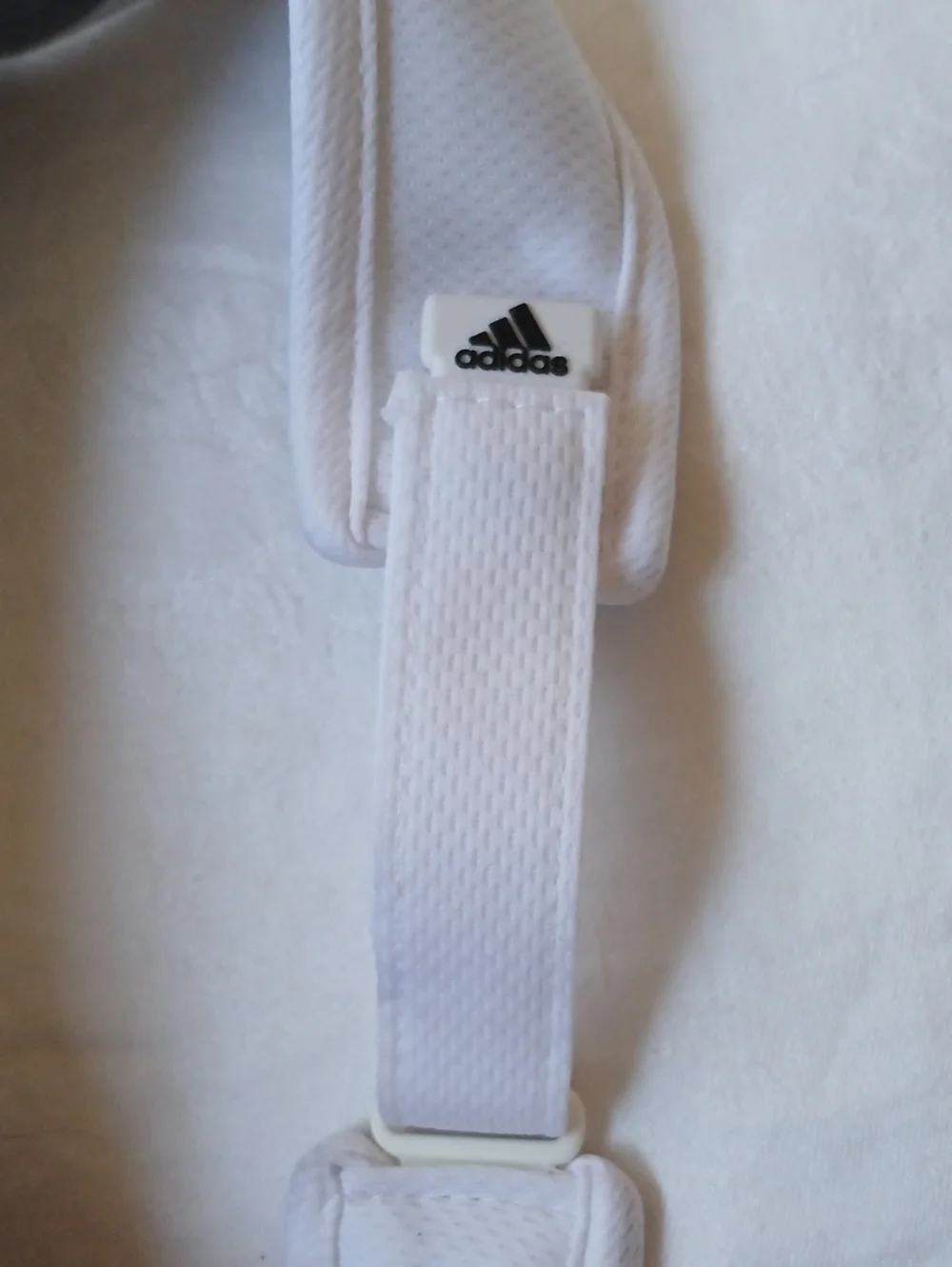 Adidas White Gray Aeroready Adjustable Visor Black Logo Hat